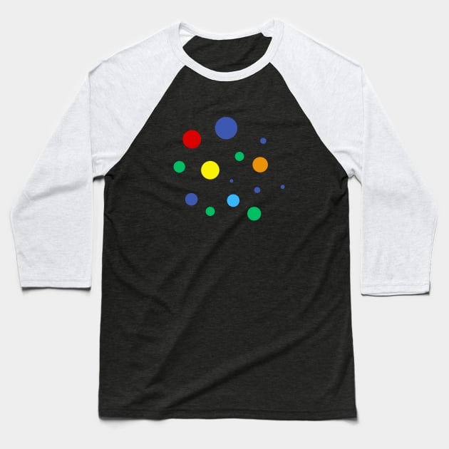 Colorful circles Baseball T-Shirt by JunniePL